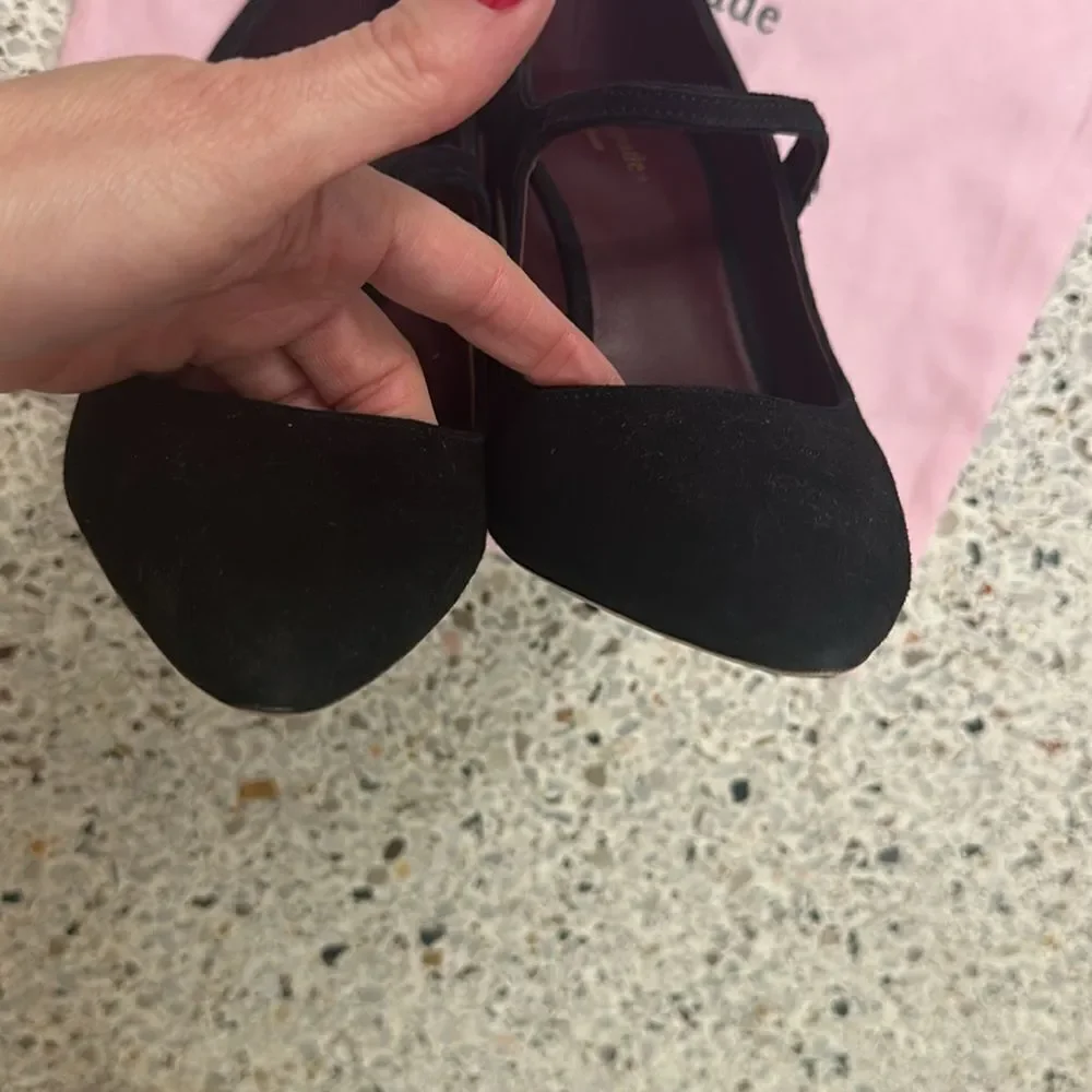 Kate Spade Maren pump Mary Jane rhinestone suede heel 9.5